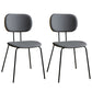 Industrial Style Matte Finish Metal Side Chair Open Back Dining Side Chair Grey Black Set of 2 Clearhalo ' kitchen&dining_furn' 'Dining Chairs' 'Dining Tables & Seating' 'dining_chair' 'Furniture' 'furniture_dining_chair' 'Kitchen & Dining Furniture' 'kitchen' 3454320