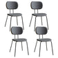 Industrial Style Matte Finish Metal Side Chair Open Back Dining Side Chair Grey Black Set of 4 Clearhalo ' kitchen&dining_furn' 'Dining Chairs' 'Dining Tables & Seating' 'dining_chair' 'Furniture' 'furniture_dining_chair' 'Kitchen & Dining Furniture' 'kitchen' 3454321