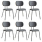 Industrial Style Matte Finish Metal Side Chair Open Back Dining Side Chair Grey Black Set of 6 Clearhalo ' kitchen&dining_furn' 'Dining Chairs' 'Dining Tables & Seating' 'dining_chair' 'Furniture' 'furniture_dining_chair' 'Kitchen & Dining Furniture' 'kitchen' 3454324