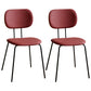 Industrial Style Matte Finish Metal Side Chair Open Back Dining Side Chair Red Black Set of 2 Clearhalo ' kitchen&dining_furn' 'Dining Chairs' 'Dining Tables & Seating' 'dining_chair' 'Furniture' 'furniture_dining_chair' 'Kitchen & Dining Furniture' 'kitchen' 3454326