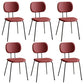 Industrial Style Matte Finish Metal Side Chair Open Back Dining Side Chair Red Black Set of 6 Clearhalo ' kitchen&dining_furn' 'Dining Chairs' 'Dining Tables & Seating' 'dining_chair' 'Furniture' 'furniture_dining_chair' 'Kitchen & Dining Furniture' 'kitchen' 3454330