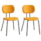 Industrial Style Matte Finish Metal Side Chair Open Back Dining Side Chair Yellow Black Set of 2 Clearhalo ' kitchen&dining_furn' 'Dining Chairs' 'Dining Tables & Seating' 'dining_chair' 'Furniture' 'furniture_dining_chair' 'Kitchen & Dining Furniture' 'kitchen' 3454332
