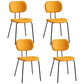 Industrial Style Matte Finish Metal Side Chair Open Back Dining Side Chair Yellow Black Set of 4 Clearhalo ' kitchen&dining_furn' 'Dining Chairs' 'Dining Tables & Seating' 'dining_chair' 'Furniture' 'furniture_dining_chair' 'Kitchen & Dining Furniture' 'kitchen' 3454334