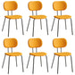 Industrial Style Matte Finish Metal Side Chair Open Back Dining Side Chair Yellow Black Set of 6 Clearhalo ' kitchen&dining_furn' 'Dining Chairs' 'Dining Tables & Seating' 'dining_chair' 'Furniture' 'furniture_dining_chair' 'Kitchen & Dining Furniture' 'kitchen' 3454336