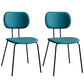 Industrial Style Matte Finish Metal Side Chair Open Back Dining Side Chair Blue Black Set of 2 Clearhalo ' kitchen&dining_furn' 'Dining Chairs' 'Dining Tables & Seating' 'dining_chair' 'Furniture' 'furniture_dining_chair' 'Kitchen & Dining Furniture' 'kitchen' 3454344