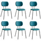 Industrial Style Matte Finish Metal Side Chair Open Back Dining Side Chair Blue Black Set of 6 Clearhalo ' kitchen&dining_furn' 'Dining Chairs' 'Dining Tables & Seating' 'dining_chair' 'Furniture' 'furniture_dining_chair' 'Kitchen & Dining Furniture' 'kitchen' 3454346