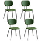Industrial Style Matte Finish Metal Side Chair Open Back Dining Side Chair Green Black Set of 4 Clearhalo ' kitchen&dining_furn' 'Dining Chairs' 'Dining Tables & Seating' 'dining_chair' 'Furniture' 'furniture_dining_chair' 'Kitchen & Dining Furniture' 'kitchen' 3454348