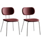 Industrial Style Matte Finish Metal Side Chair Open Back Dining Side Chair Red White Set of 2 Clearhalo ' kitchen&dining_furn' 'Dining Chairs' 'Dining Tables & Seating' 'dining_chair' 'Furniture' 'furniture_dining_chair' 'Kitchen & Dining Furniture' 'kitchen' 3454353