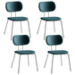 Industrial Style Matte Finish Metal Side Chair Open Back Dining Side Chair Blue White Set of 4 Clearhalo ' kitchen&dining_furn' 'Dining Chairs' 'Dining Tables & Seating' 'dining_chair' 'Furniture' 'furniture_dining_chair' 'Kitchen & Dining Furniture' 'kitchen' 3454363