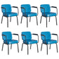 Industrial Leather Square Dining Chair Parsons Arm Chairs for Home Use Sky Blue Set of 6 Clearhalo ' kitchen&dining_furn' 'Dining Chairs' 'Dining Tables & Seating' 'dining_chair' 'Furniture' 'furniture_dining_chair' 'Kitchen & Dining Furniture' 'kitchen' 3454395