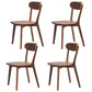 Scandinavian Style Dining Room Chair Wood Dining Side Armless Chair for Kitchen Dark Wood Set of 4 Clearhalo ' kitchen&dining_furn' 'Dining Chairs' 'Dining Tables & Seating' 'dining_chair' 'Furniture' 'furniture_dining_chair' 'Kitchen & Dining Furniture' 'kitchen' 3454412