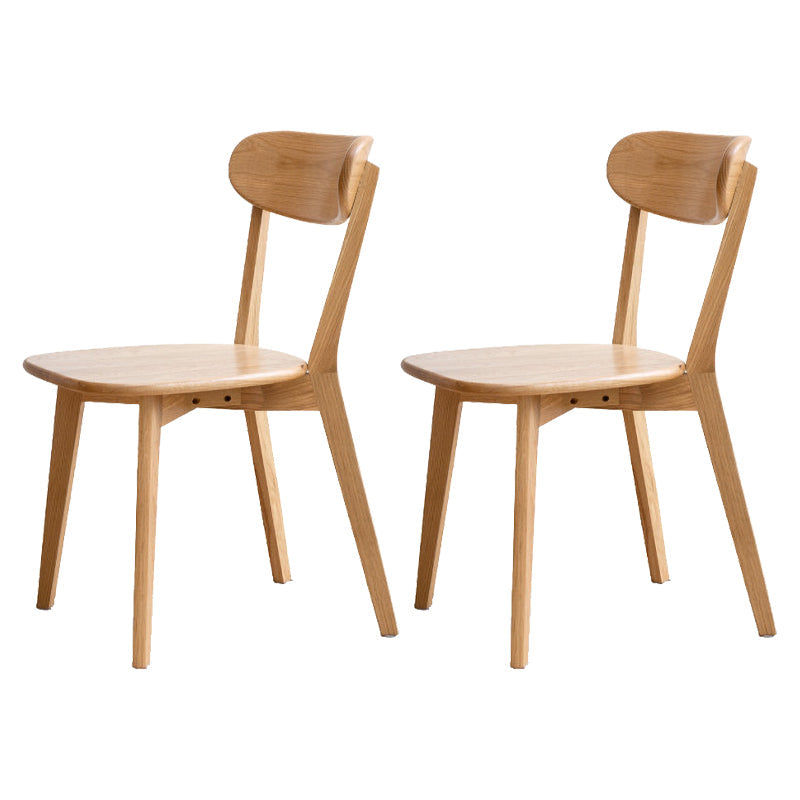 Scandinavian Style Dining Room Chair Wood Dining Side Armless Chair for Kitchen Natural Set of 2 Clearhalo ' kitchen&dining_furn' 'Dining Chairs' 'Dining Tables & Seating' 'dining_chair' 'Furniture' 'furniture_dining_chair' 'Kitchen & Dining Furniture' 'kitchen' 3454414