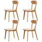 Scandinavian Style Dining Room Chair Wood Dining Side Armless Chair for Kitchen Natural Set of 4 Clearhalo ' kitchen&dining_furn' 'Dining Chairs' 'Dining Tables & Seating' 'dining_chair' 'Furniture' 'furniture_dining_chair' 'Kitchen & Dining Furniture' 'kitchen' 3454417