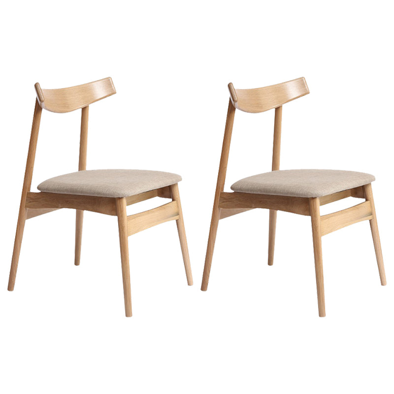 Scandinavian White Oak Open Side Chair Light Color Wood Dining Chair with Natural Legs Natural Wood Gray Set of 2 Clearhalo ' kitchen&dining_furn' 'Dining Chairs' 'Dining Tables & Seating' 'dining_chair' 'Furniture' 'furniture_dining_chair' 'Kitchen & Dining Furniture' 'kitchen' 3454425
