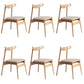 Scandinavian White Oak Open Side Chair Light Color Wood Dining Chair with Natural Legs Natural Wood Gray Set of 6 Clearhalo ' kitchen&dining_furn' 'Dining Chairs' 'Dining Tables & Seating' 'dining_chair' 'Furniture' 'furniture_dining_chair' 'Kitchen & Dining Furniture' 'kitchen' 3454428