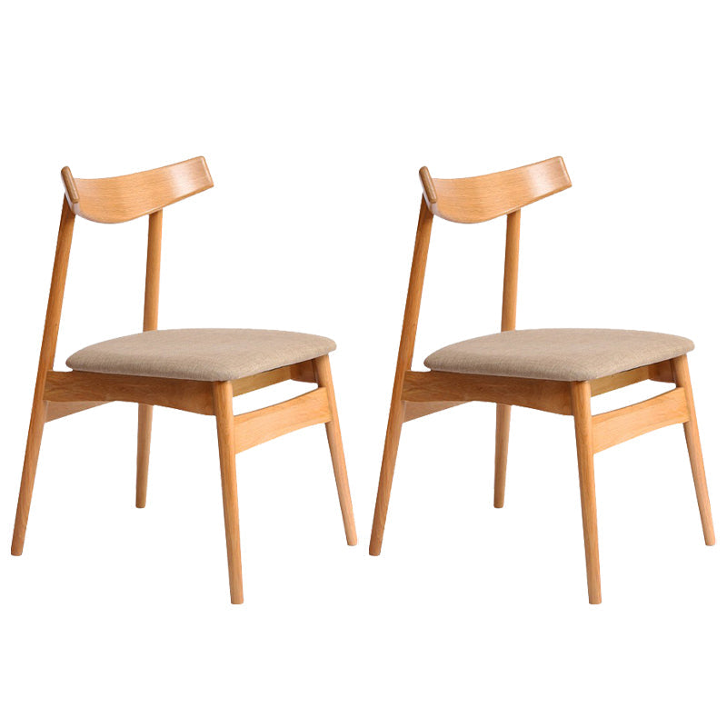 Scandinavian White Oak Open Side Chair Light Color Wood Dining Chair with Natural Legs Brown Gray Set of 2 Clearhalo ' kitchen&dining_furn' 'Dining Chairs' 'Dining Tables & Seating' 'dining_chair' 'Furniture' 'furniture_dining_chair' 'Kitchen & Dining Furniture' 'kitchen' 3454430