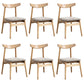 Scandinavian White Oak Open Side Chair Light Color Wood Dining Chair with Natural Legs Natural Wood Brown Set of 6 Clearhalo ' kitchen&dining_furn' 'Dining Chairs' 'Dining Tables & Seating' 'dining_chair' 'Furniture' 'furniture_dining_chair' 'Kitchen & Dining Furniture' 'kitchen' 3454441
