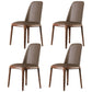 Contemporary Style Leather Chair Armless Parsons Chair with Wooden Legs for Restaurant Coffee Walnut Set of 4 Clearhalo ' kitchen&dining_furn' 'Dining Chairs' 'Dining Tables & Seating' 'dining_chair' 'Furniture' 'furniture_dining_chair' 'Kitchen & Dining Furniture' 'kitchen' 3454465