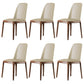 Contemporary Style Leather Chair Armless Parsons Chair with Wooden Legs for Restaurant Cream Gray Walnut Set of 6 Clearhalo ' kitchen&dining_furn' 'Dining Chairs' 'Dining Tables & Seating' 'dining_chair' 'Furniture' 'furniture_dining_chair' 'Kitchen & Dining Furniture' 'kitchen' 3454469