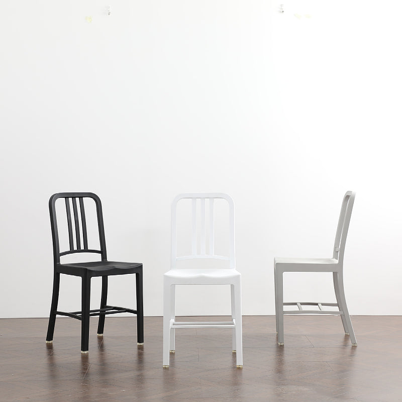 Contemporary Dining Plastic Side Armless Chair Open Back Dining Chair for Indoor Clearhalo ' kitchen&dining_furn' 'Dining Chairs' 'Dining Tables & Seating' 'dining_chair' 'Furniture' 'furniture_dining_chair' 'Kitchen & Dining Furniture' 'kitchen' 3454500