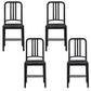 Contemporary Dining Plastic Side Armless Chair Open Back Dining Chair for Indoor Black Set of 4 Clearhalo ' kitchen&dining_furn' 'Dining Chairs' 'Dining Tables & Seating' 'dining_chair' 'Furniture' 'furniture_dining_chair' 'Kitchen & Dining Furniture' 'kitchen' 3454503