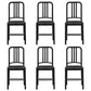 Contemporary Dining Plastic Side Armless Chair Open Back Dining Chair for Indoor Black Set of 6 Clearhalo ' kitchen&dining_furn' 'Dining Chairs' 'Dining Tables & Seating' 'dining_chair' 'Furniture' 'furniture_dining_chair' 'Kitchen & Dining Furniture' 'kitchen' 3454504