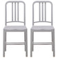 Contemporary Dining Plastic Side Armless Chair Open Back Dining Chair for Indoor Grey Set of 2 Clearhalo ' kitchen&dining_furn' 'Dining Chairs' 'Dining Tables & Seating' 'dining_chair' 'Furniture' 'furniture_dining_chair' 'Kitchen & Dining Furniture' 'kitchen' 3454507
