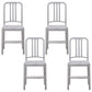 Contemporary Dining Plastic Side Armless Chair Open Back Dining Chair for Indoor Grey Set of 4 Clearhalo ' kitchen&dining_furn' 'Dining Chairs' 'Dining Tables & Seating' 'dining_chair' 'Furniture' 'furniture_dining_chair' 'Kitchen & Dining Furniture' 'kitchen' 3454508