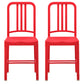 Contemporary Dining Plastic Side Armless Chair Open Back Dining Chair for Indoor Red Set of 2 Clearhalo ' kitchen&dining_furn' 'Dining Chairs' 'Dining Tables & Seating' 'dining_chair' 'Furniture' 'furniture_dining_chair' 'Kitchen & Dining Furniture' 'kitchen' 3454518