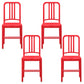 Contemporary Dining Plastic Side Armless Chair Open Back Dining Chair for Indoor Red Set of 4 Clearhalo ' kitchen&dining_furn' 'Dining Chairs' 'Dining Tables & Seating' 'dining_chair' 'Furniture' 'furniture_dining_chair' 'Kitchen & Dining Furniture' 'kitchen' 3454520