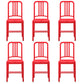 Contemporary Dining Plastic Side Armless Chair Open Back Dining Chair for Indoor Red Set of 6 Clearhalo ' kitchen&dining_furn' 'Dining Chairs' 'Dining Tables & Seating' 'dining_chair' 'Furniture' 'furniture_dining_chair' 'Kitchen & Dining Furniture' 'kitchen' 3454521