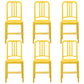 Contemporary Dining Plastic Side Armless Chair Open Back Dining Chair for Indoor Yellow Set of 6 Clearhalo ' kitchen&dining_furn' 'Dining Chairs' 'Dining Tables & Seating' 'dining_chair' 'Furniture' 'furniture_dining_chair' 'Kitchen & Dining Furniture' 'kitchen' 3454524