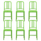 Contemporary Dining Plastic Side Armless Chair Open Back Dining Chair for Indoor Green Set of 6 Clearhalo ' kitchen&dining_furn' 'Dining Chairs' 'Dining Tables & Seating' 'dining_chair' 'Furniture' 'furniture_dining_chair' 'Kitchen & Dining Furniture' 'kitchen' 3454527