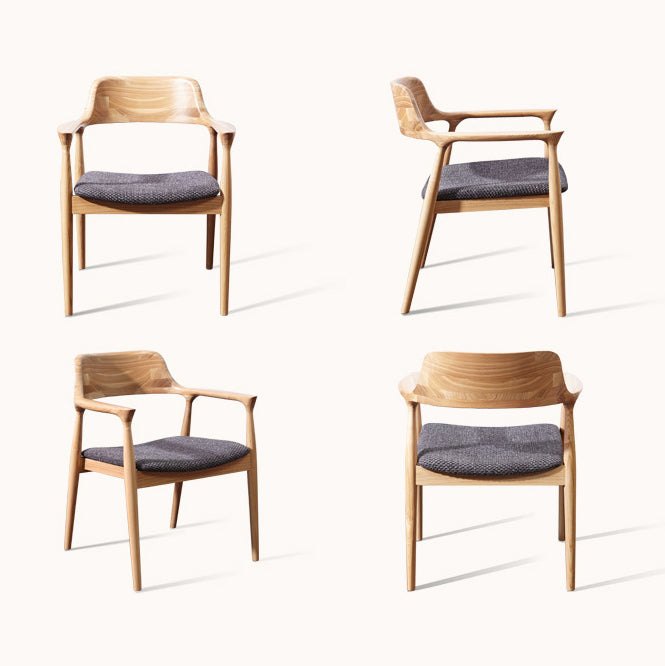 Contemporary Style Dining Chair Solid Wood Open Back Dining Side Chair for Restaurant Clearhalo ' kitchen&dining_furn' 'Dining Chairs' 'Dining Tables & Seating' 'dining_chair' 'Furniture' 'furniture_dining_chair' 'Kitchen & Dining Furniture' 'kitchen' 3454535