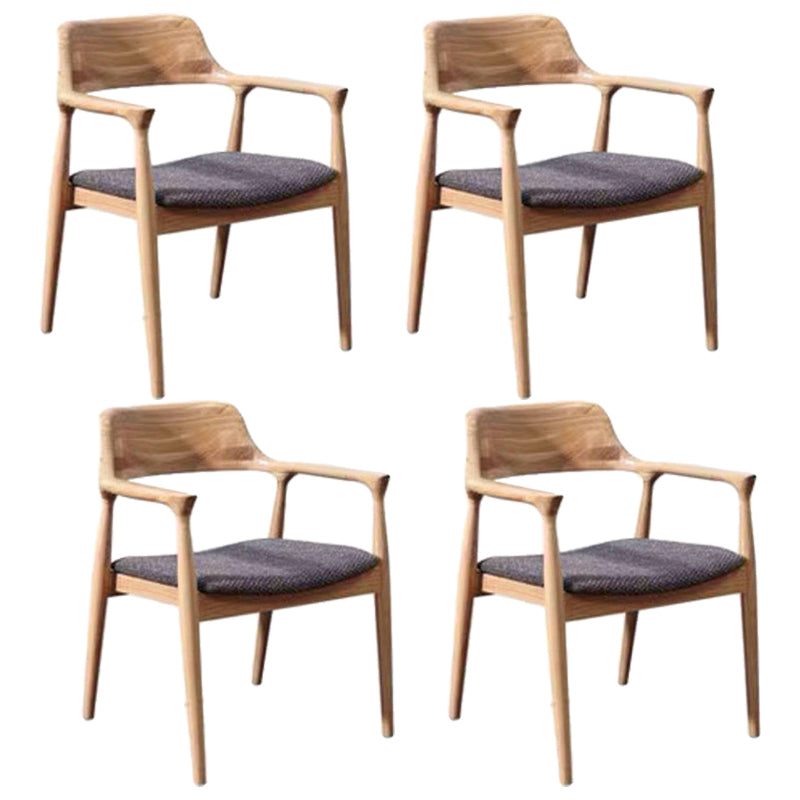 Contemporary Style Dining Chair Solid Wood Open Back Dining Side Chair for Restaurant Natural Gray Set of 4 Clearhalo ' kitchen&dining_furn' 'Dining Chairs' 'Dining Tables & Seating' 'dining_chair' 'Furniture' 'furniture_dining_chair' 'Kitchen & Dining Furniture' 'kitchen' 3454539