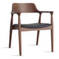 Contemporary Style Dining Chair Solid Wood Open Back Dining Side Chair for Restaurant Walnut Black 1 Piece Clearhalo ' kitchen&dining_furn' 'Dining Chairs' 'Dining Tables & Seating' 'dining_chair' 'Furniture' 'furniture_dining_chair' 'Kitchen & Dining Furniture' 'kitchen' 3454541