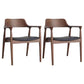 Contemporary Style Dining Chair Solid Wood Open Back Dining Side Chair for Restaurant Walnut Black Set of 2 Clearhalo ' kitchen&dining_furn' 'Dining Chairs' 'Dining Tables & Seating' 'dining_chair' 'Furniture' 'furniture_dining_chair' 'Kitchen & Dining Furniture' 'kitchen' 3454542