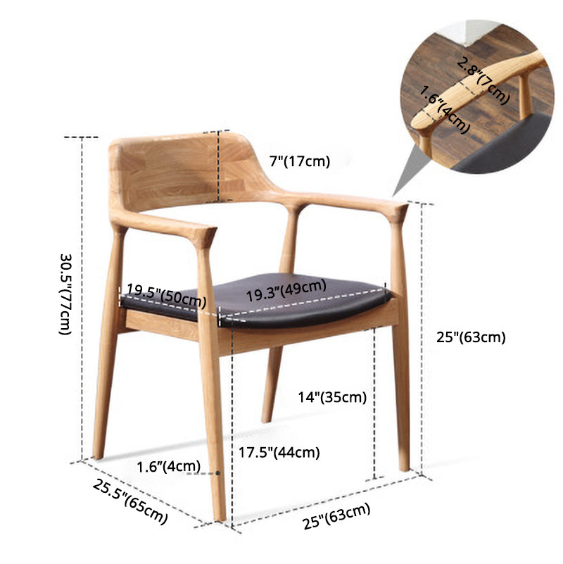 Contemporary Style Dining Chair Solid Wood Open Back Dining Side Chair for Restaurant Clearhalo ' kitchen&dining_furn' 'Dining Chairs' 'Dining Tables & Seating' 'dining_chair' 'Furniture' 'furniture_dining_chair' 'Kitchen & Dining Furniture' 'kitchen' 3454548