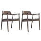 Contemporary Style Dining Chair Solid Wood Open Back Dining Side Chair for Restaurant Walnut Gray Set of 2 Clearhalo ' kitchen&dining_furn' 'Dining Chairs' 'Dining Tables & Seating' 'dining_chair' 'Furniture' 'furniture_dining_chair' 'Kitchen & Dining Furniture' 'kitchen' 3454549