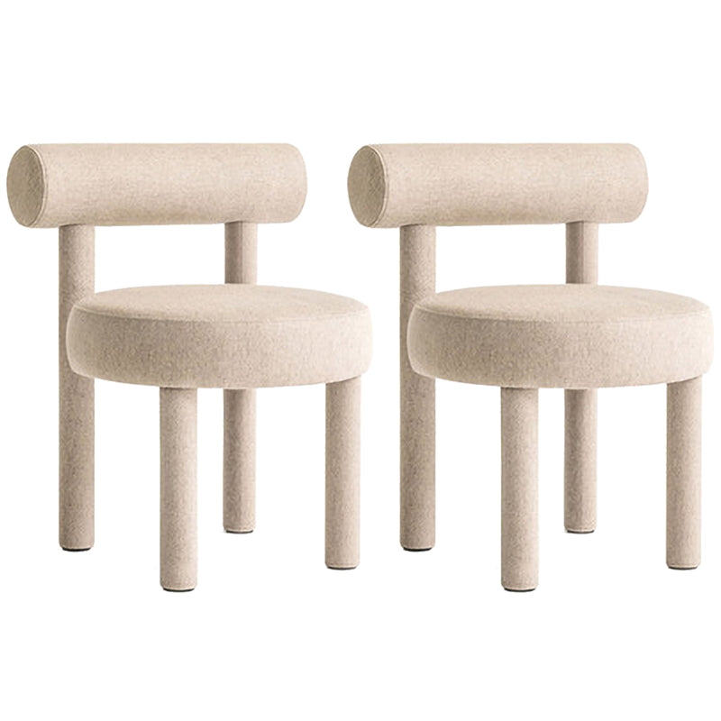 Contemporary Style Matte Finish Side Chair Open Back Dining Side Chair for Dining Room White Set of 2 Clearhalo ' kitchen&dining_furn' 'Dining Chairs' 'Dining Tables & Seating' 'dining_chair' 'Furniture' 'furniture_dining_chair' 'Kitchen & Dining Furniture' 'kitchen' 3454556