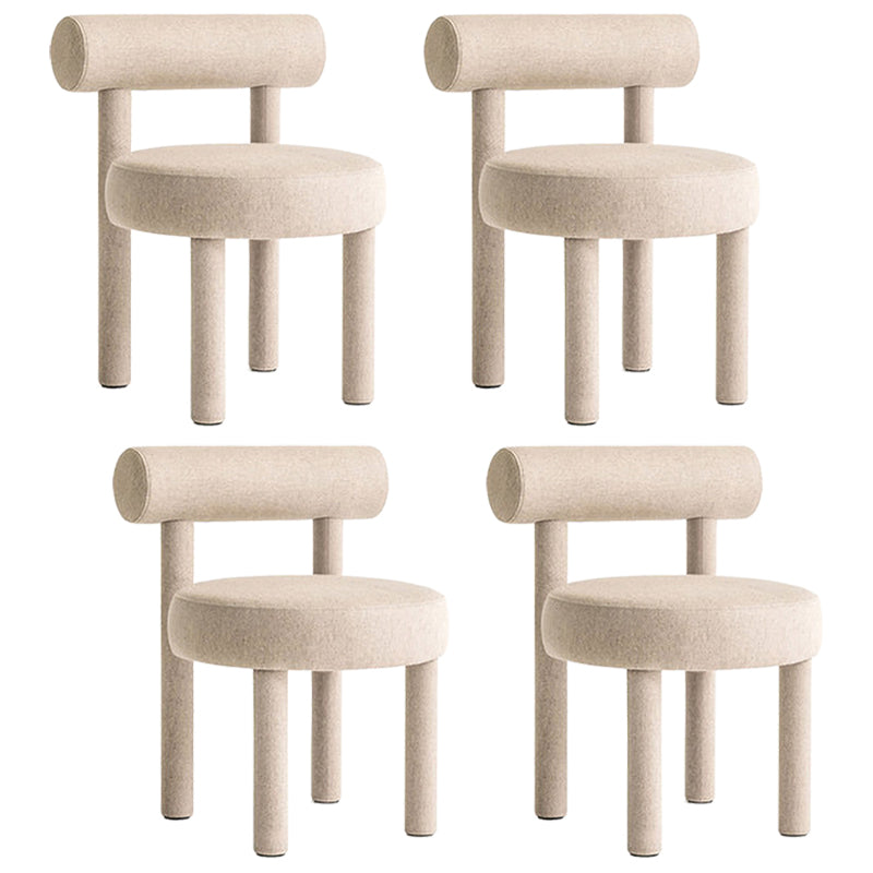 Contemporary Style Matte Finish Side Chair Open Back Dining Side Chair for Dining Room White Set of 4 Clearhalo ' kitchen&dining_furn' 'Dining Chairs' 'Dining Tables & Seating' 'dining_chair' 'Furniture' 'furniture_dining_chair' 'Kitchen & Dining Furniture' 'kitchen' 3454557