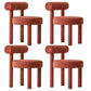 Contemporary Style Matte Finish Side Chair Open Back Dining Side Chair for Dining Room Red Set of 4 Clearhalo ' kitchen&dining_furn' 'Dining Chairs' 'Dining Tables & Seating' 'dining_chair' 'Furniture' 'furniture_dining_chair' 'Kitchen & Dining Furniture' 'kitchen' 3454563