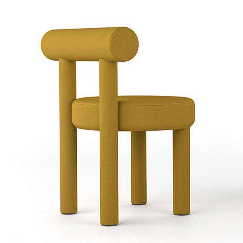Contemporary Style Matte Finish Side Chair Open Back Dining Side Chair for Dining Room Yellow 1 Piece Clearhalo ' kitchen&dining_furn' 'Dining Chairs' 'Dining Tables & Seating' 'dining_chair' 'Furniture' 'furniture_dining_chair' 'Kitchen & Dining Furniture' 'kitchen' 3454565