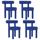 Contemporary Style Matte Finish Side Chair Open Back Dining Side Chair for Dining Room Blue Set of 4 Clearhalo ' kitchen&dining_furn' 'Dining Chairs' 'Dining Tables & Seating' 'dining_chair' 'Furniture' 'furniture_dining_chair' 'Kitchen & Dining Furniture' 'kitchen' 3454572