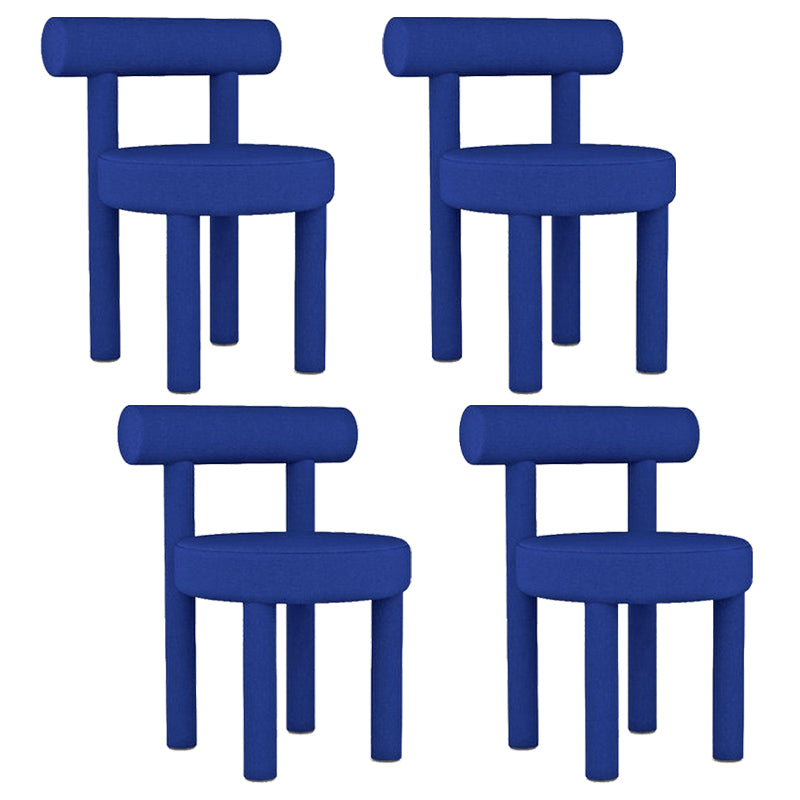 Contemporary Style Matte Finish Side Chair Open Back Dining Side Chair for Dining Room Blue Set of 4 Clearhalo ' kitchen&dining_furn' 'Dining Chairs' 'Dining Tables & Seating' 'dining_chair' 'Furniture' 'furniture_dining_chair' 'Kitchen & Dining Furniture' 'kitchen' 3454572