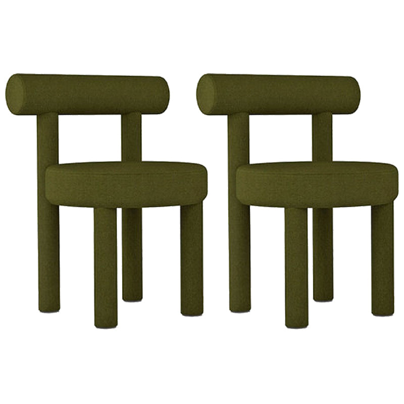 Contemporary Style Matte Finish Side Chair Open Back Dining Side Chair for Dining Room Green Set of 2 Clearhalo ' kitchen&dining_furn' 'Dining Chairs' 'Dining Tables & Seating' 'dining_chair' 'Furniture' 'furniture_dining_chair' 'Kitchen & Dining Furniture' 'kitchen' 3454574