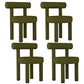 Contemporary Style Matte Finish Side Chair Open Back Dining Side Chair for Dining Room Green Set of 4 Clearhalo ' kitchen&dining_furn' 'Dining Chairs' 'Dining Tables & Seating' 'dining_chair' 'Furniture' 'furniture_dining_chair' 'Kitchen & Dining Furniture' 'kitchen' 3454575