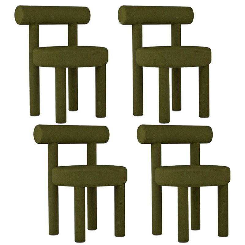 Contemporary Style Matte Finish Side Chair Open Back Dining Side Chair for Dining Room Green Set of 4 Clearhalo ' kitchen&dining_furn' 'Dining Chairs' 'Dining Tables & Seating' 'dining_chair' 'Furniture' 'furniture_dining_chair' 'Kitchen & Dining Furniture' 'kitchen' 3454575