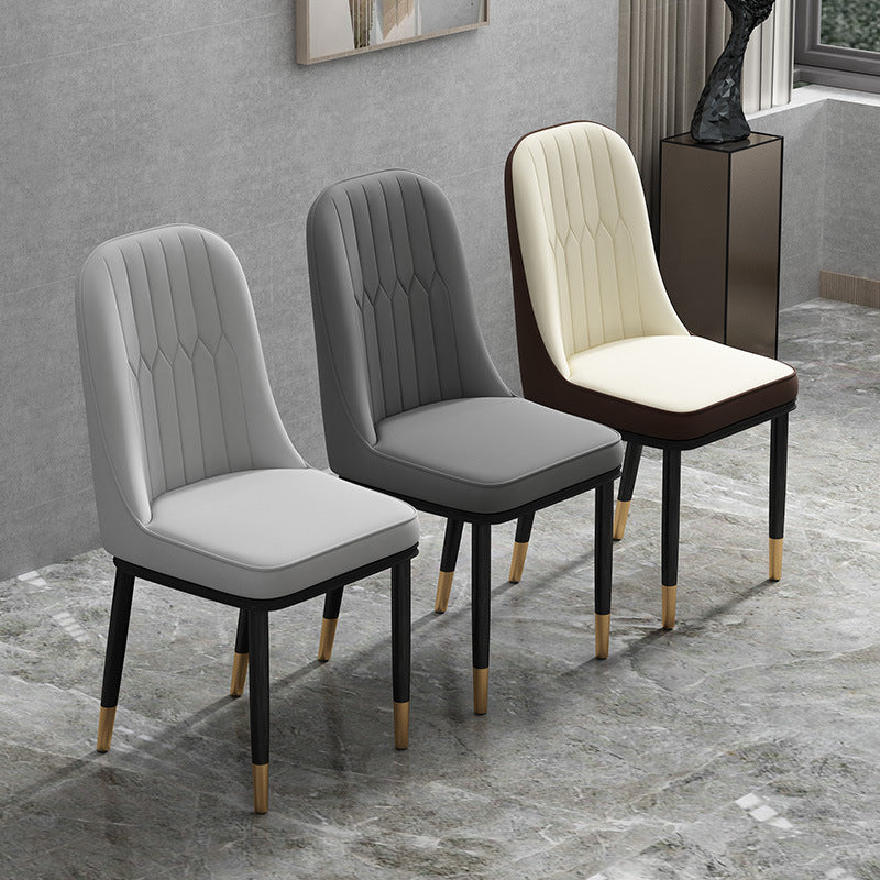Scandinavian Style Upholstered Chair Wingback Parsons Chair for Home Use Clearhalo ' kitchen&dining_furn' 'Dining Chairs' 'Dining Tables & Seating' 'dining_chair' 'Furniture' 'furniture_dining_chair' 'Kitchen & Dining Furniture' 'kitchen' 3454620