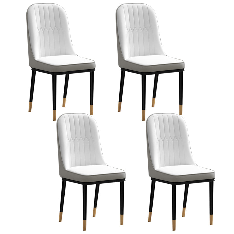 Scandinavian Style Upholstered Chair Wingback Parsons Chair for Home Use Grey Set of 4 Clearhalo ' kitchen&dining_furn' 'Dining Chairs' 'Dining Tables & Seating' 'dining_chair' 'Furniture' 'furniture_dining_chair' 'Kitchen & Dining Furniture' 'kitchen' 3454621